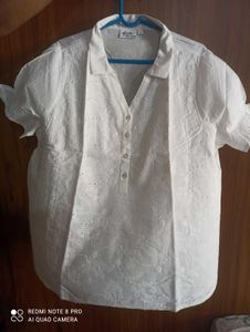 White Embroidered top