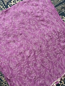 Lavender cotton dupatta