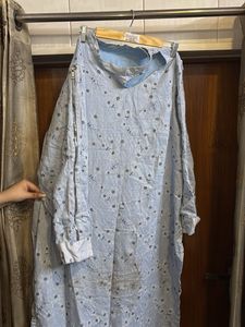 Light Blue Printed Kurta