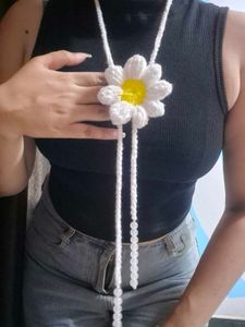 Handmade Daisy Crochet Necklace