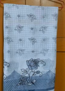 Stylish Grey &amp; White Pure cotton Sarees(set of 2)