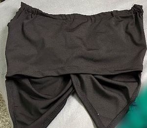 Stylish Black Knot Front Bandeau Top