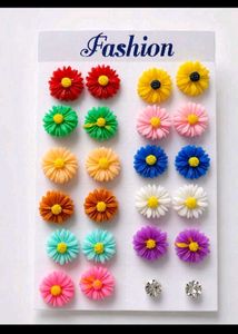 Cute Flower Stud Earrings Set