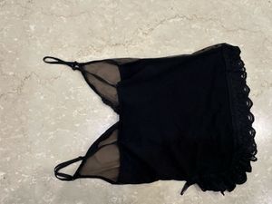 Sheer Black Lace Camisole Top