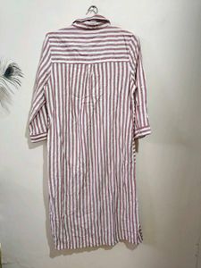 Striped Shirt Dress - Casual Chic