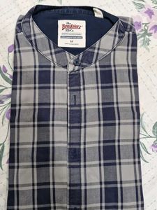 Roadster Men's Mandarin collar - Checkered Shirt
