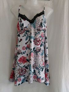 Floral Lace Trim Nightgown