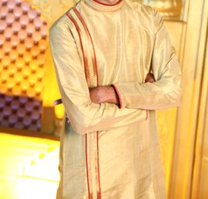 Golden And Red Kurta For Garba And Marriage