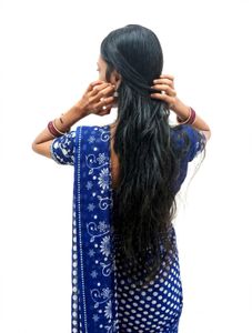 Beautiful Blue Floral Saree