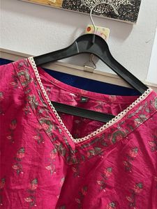 Beautiful Pink Floral short Kurti