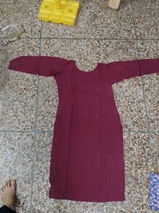 Maroon Long Sleeve Kurta