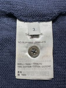 THOM BROWNE Navy Blue Stripes Polo Shirt