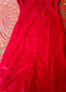 Libas Round Neck Pleated Straight Kurta with Trous
