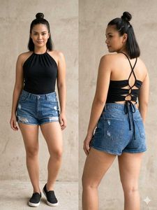 Black Halterneck Bodysuit