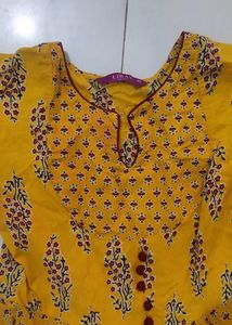 LIBAS MUSTARD LONG KURTA