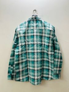 Men's Green Plaid Long Sleeve Shirt