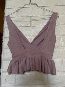 Bershka Glitter Crop Top