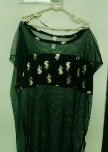 Black Sheer net top