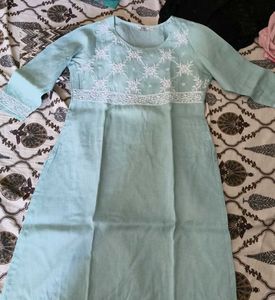 pure cotton embroidery kurti