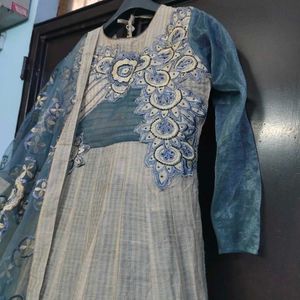 khadi silk suit Set with Dupatta xl