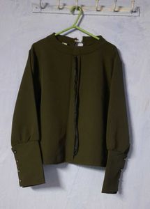 Korean Olive Green  Top