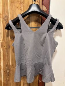 Stylish Grey Peplum Top