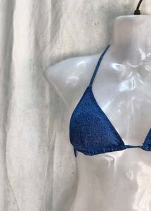Sparkling Blue Bikini Top