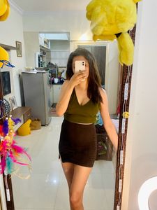 Black High Rise Skirt