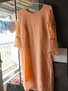 Orange Color Georgette Garara Suit With Dupatta