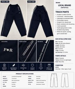 Men's Navy Track Pants