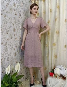 Chic V-Neck Midi Dress
