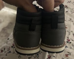 Boys Lace Up Boots (Charcoal Grey)