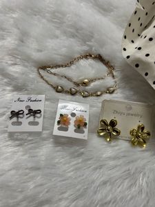 Polka Dot Scrunchie &amp; Jewelry Set