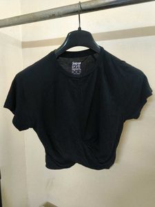 Superdry Sport Black Cropped Twist Top