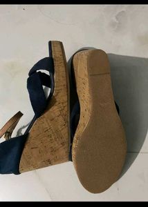 Stylish Navy Wedge Sandals