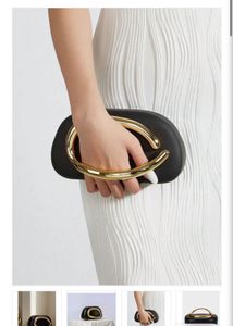 Chic Black Clutch with Gold Accent