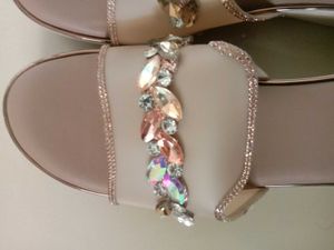 crystal nude heels