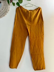 Mustard embroidery suit pant Set with Dupatta