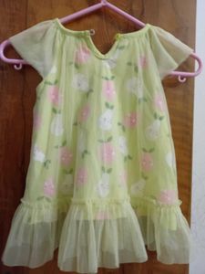 Girls Fruit Print Tulle Dress