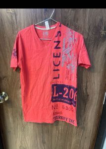 Graphic Print V-Neck T-Shirt