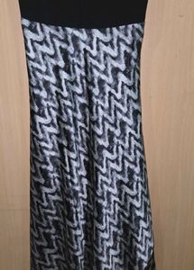 Elegant Black &amp; White Ethnic Gown
