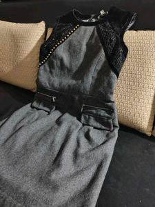 Chic Gray Midi Dress