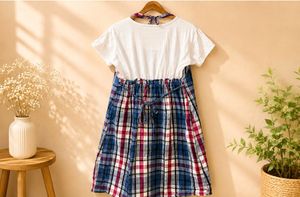 Stylish Plaid Maternity Tunic