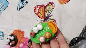 4 handmade Food Themed Clay fridge magnet