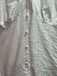 Elegant Lace Trimmed White Top