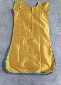 Elegant Yellow &amp; Blue Kurta Set