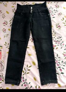 High Waisted Black Skinny Jeans