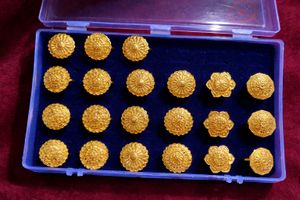 Gold Tone Ethnic Earrings Pack of 3