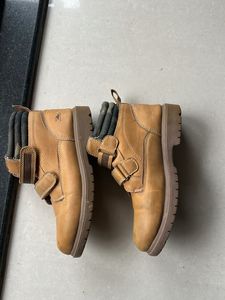 Tan Work Boots with Velcro Straps
