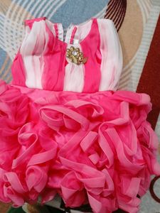 Beautiful Ruffle Frock And Matching Bellies For Ba